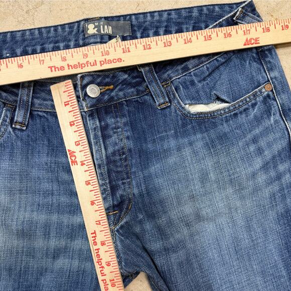 H&M &Denim 36X30 Fit LAD Straight Leg Jeans Distressed Midrise Grunge Streetwear - Picture 9 of 11